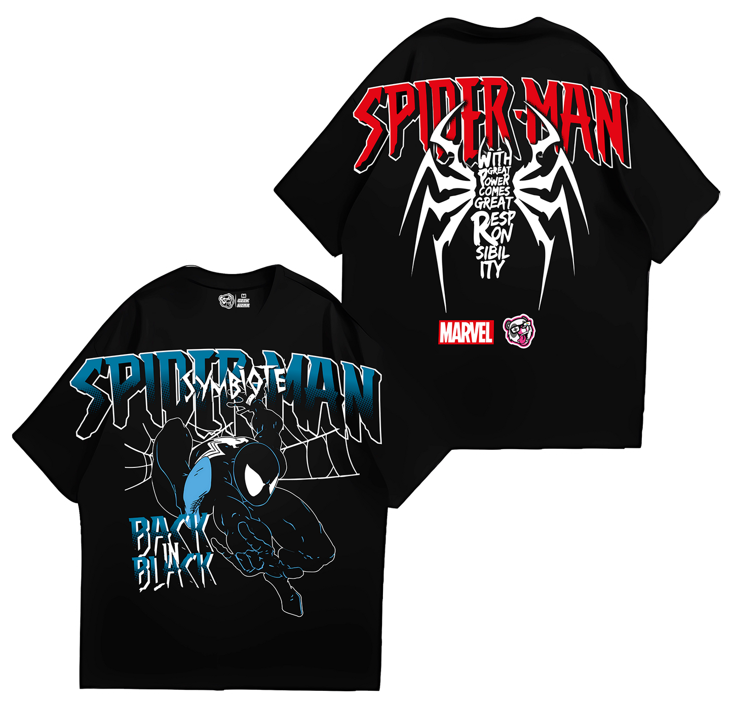 OVERSIZE SPIDERMAN BACK IN BLACK