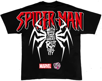 OVERSIZE SPIDERMAN BACK IN BLACK